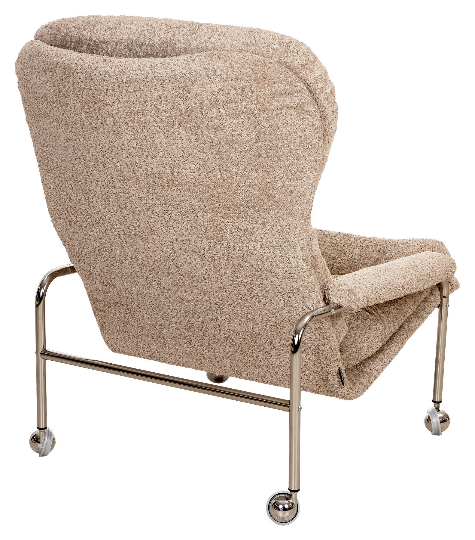 FÅTÖLJ i metall, textil kromfärg, beige  - beige/kromfärg, Design, metall/textil (78/95/99cm) - Best Price