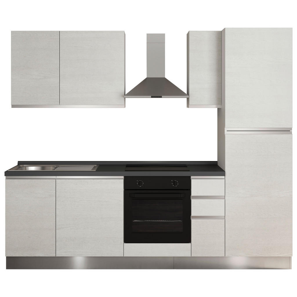 Thumbnail - Mid.you Küchenblock Moena, Ulme, Metall, 3 Schubladen, seitenverkehrt montierbar, nur wie online abgebildet bestellbar, ...