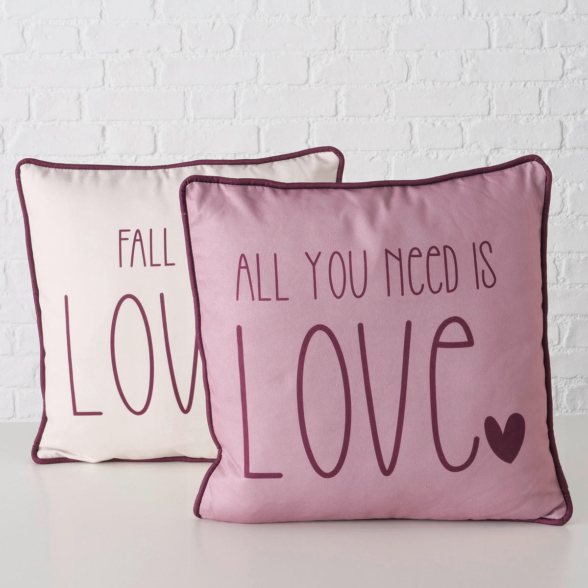 SOFAKISSEN    - Beige/Dunkelrosa, Trend, Textil (45/12/45cm)