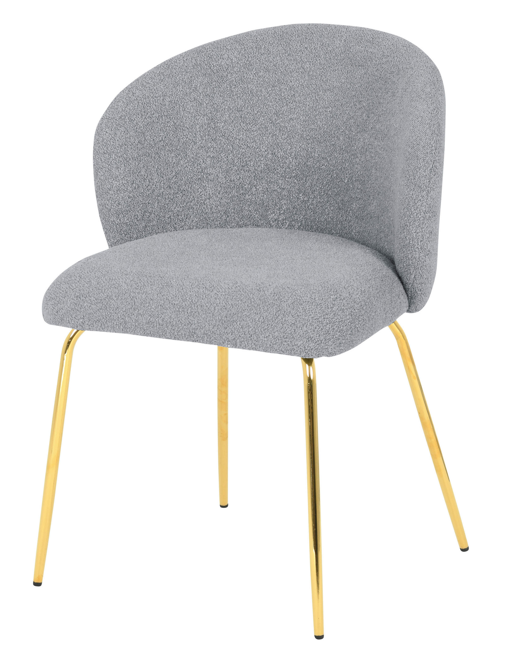 STOL, les, kovina, tekstil siva  - zlate barve/siva, Moderno, kovina/tekstil (56/78/58cm) - Carryhome