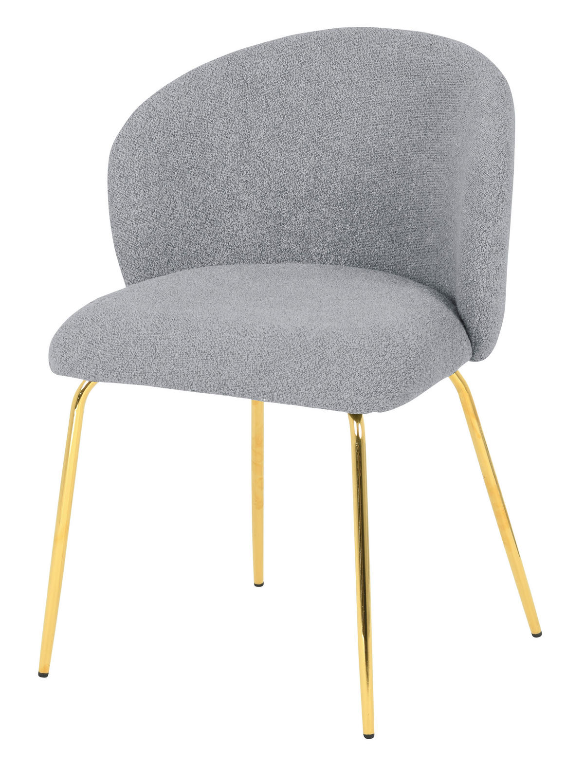 STOL, les, kovina, tekstil siva  - zlate barve/siva, Moderno, kovina/tekstil (56/78/58cm) - Carryhome