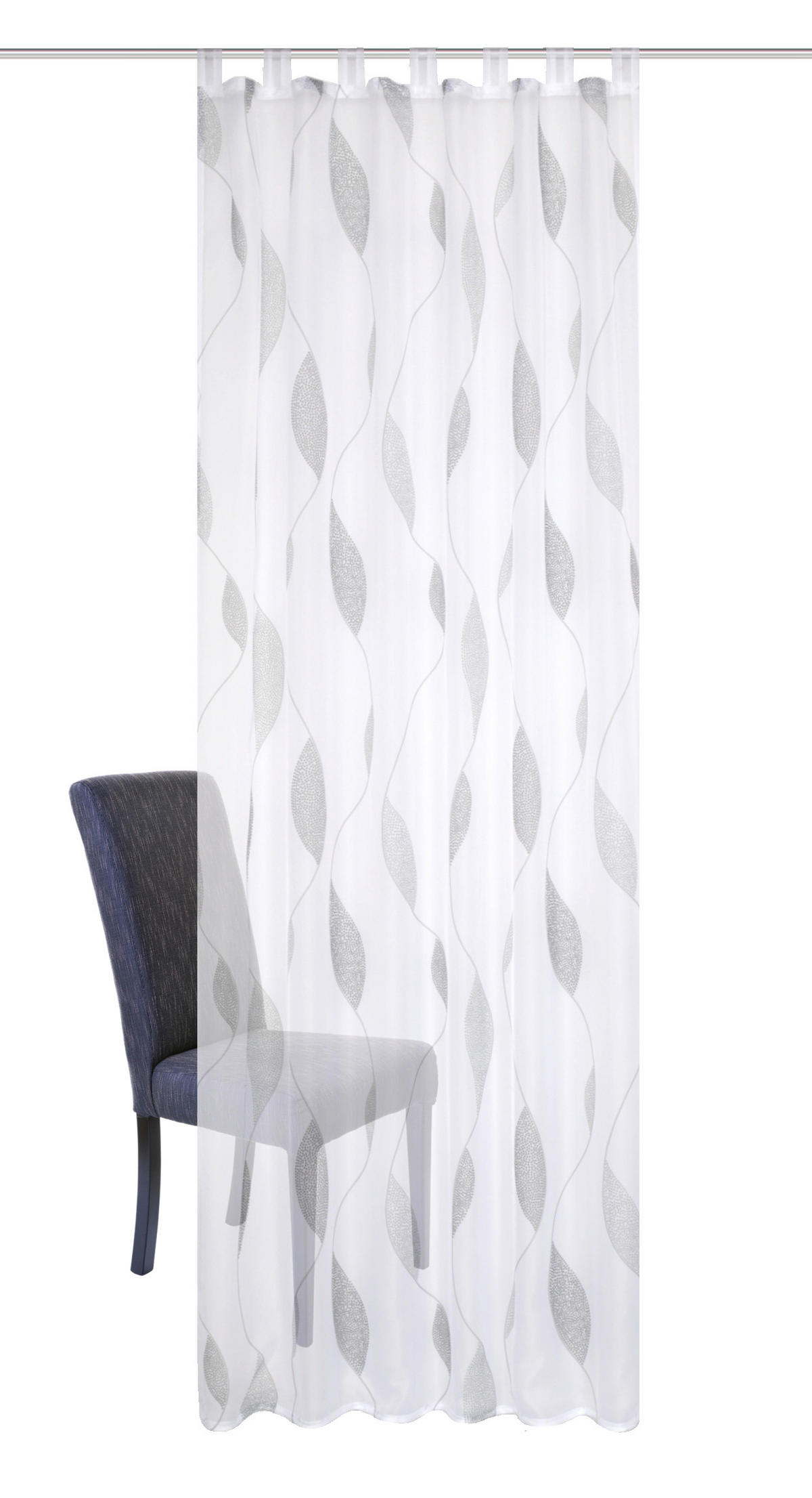 SCHLAUFENVORHANG transparent  - Taupe/Grau, KONVENTIONELL, Textil (140/175cm) - Schmidt W. Gmbh