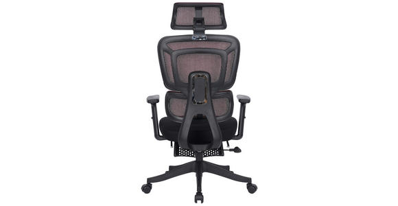 CHEFSESSEL Netzbespannung Rot, Schwarz  - Rot/Schwarz, Design, Kunststoff/Textil (67,5/126/134/65cm) - Novel