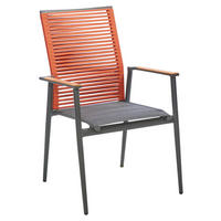 STAPELSESSEL Aluminium Anthrazit, Rot, Schwarz  - Anthrazit/Rot, Design, Holz/Textil (61/94/66cm) - Musterring