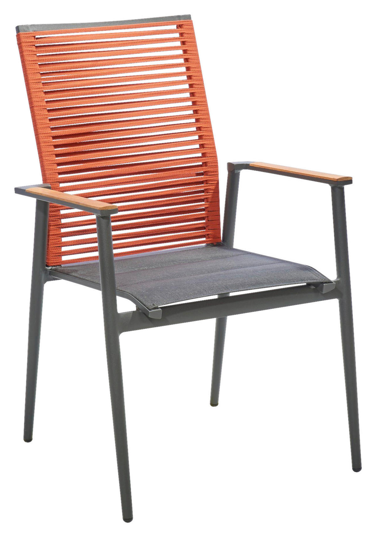 STAPELSESSEL Aluminium Anthrazit, Rot, Schwarz  - Anthrazit/Rot, Design, Holz/Textil (61/94/66cm) - Musterring