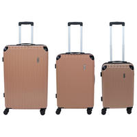 REISEKOFFERSET Mokka 3-teilig  - Mokka, Basics, Kunststoff/Textil - Novel