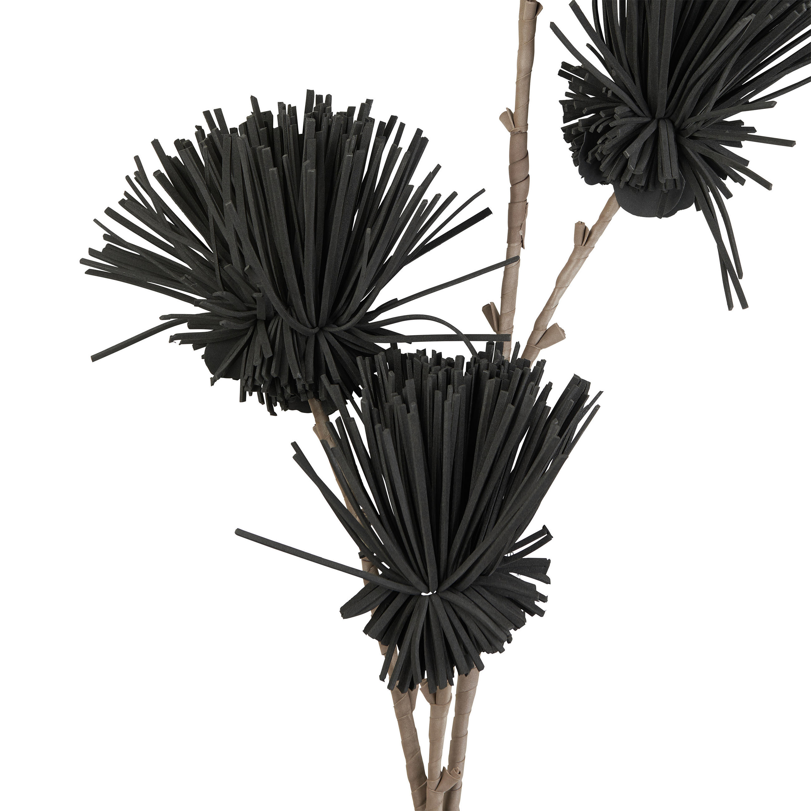 UMĚLÁ KVĚTINA chryzantéma 103 cm - černá/hnědá, Basics, kov/plast (103cm) - Ambia Home