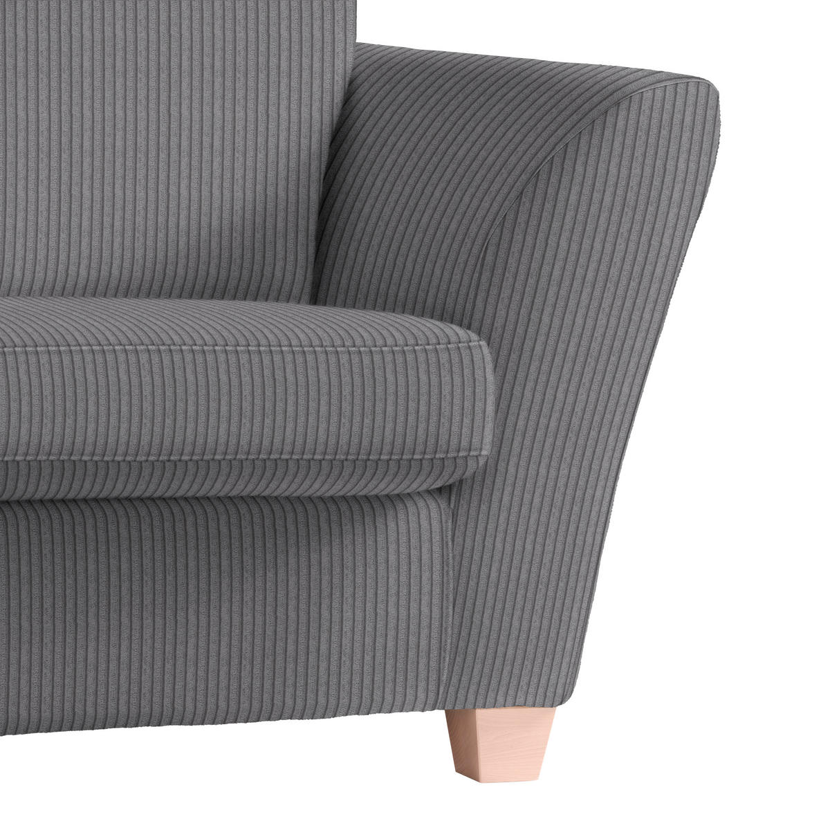 3-SITS SOFFA i manchester mörkgrå  - mörkgrå/naturfärgad, trä/textil (216/70-85/95cm) - MID.YOU