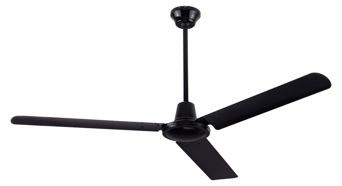 DECKENVENTILATOR - Schwarz, KONVENTIONELL, Metall (142/58cm) - Globo