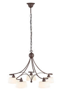 HÄNGELEUCHTE 65/105 cm   - Creme/Weiß, KONVENTIONELL, Glas/Metall (65/105cm)