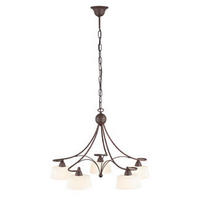HÄNGELEUCHTE 65/105 cm   - Creme/Weiß, KONVENTIONELL, Glas/Metall (65/105cm)