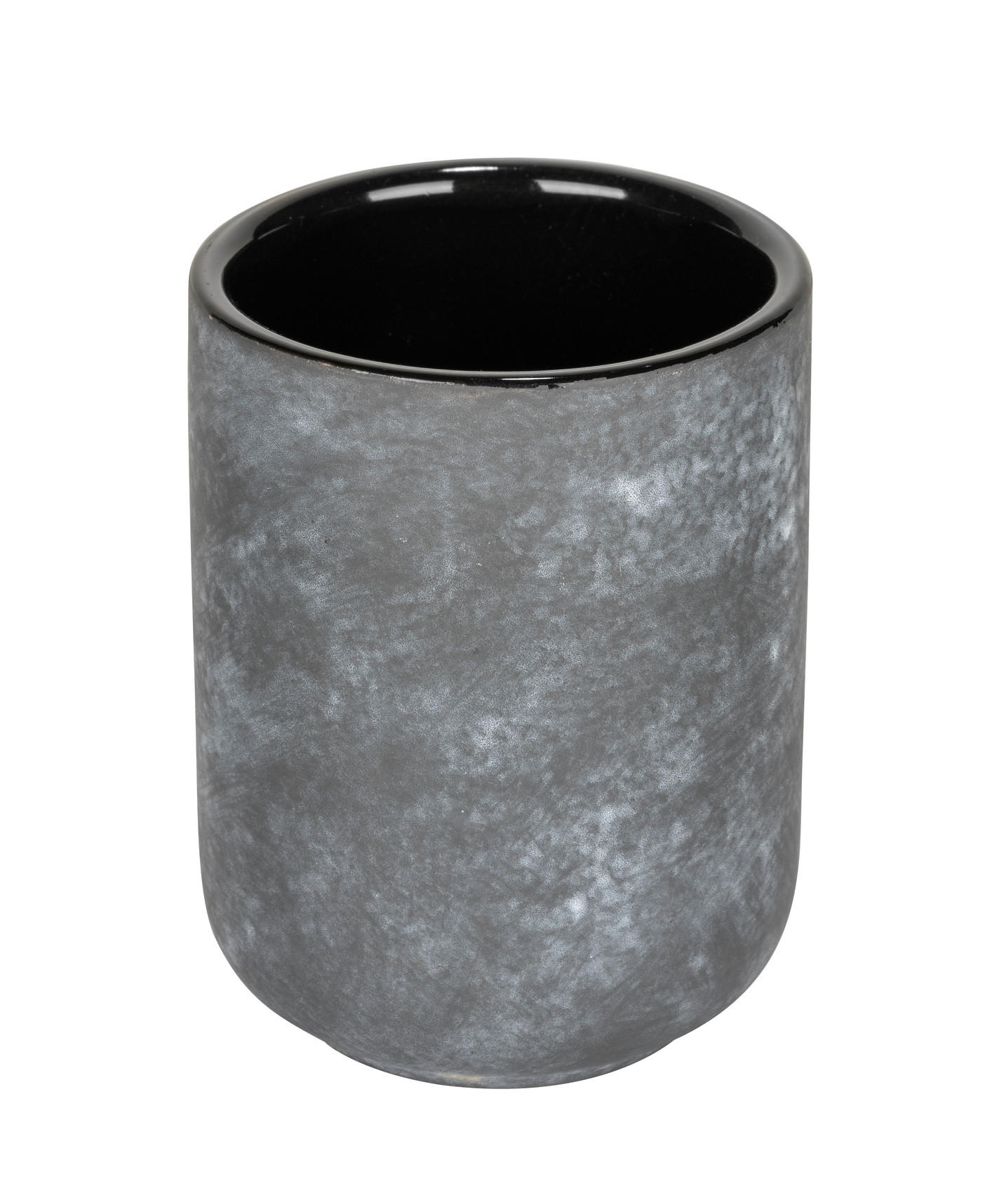 ZAHNPUTZBECHER SACILE  - Schwarz/Grau, Basics, Keramik (7,5/10/7,5cm) - Schöner Wohnen