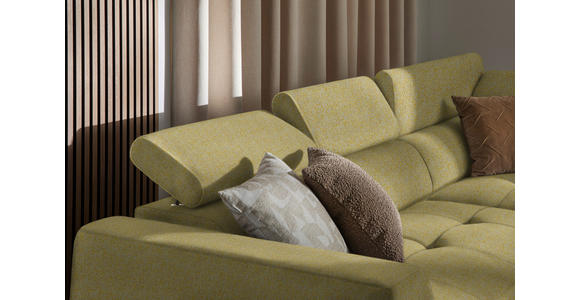 ECKSOFA in Struktur Gelb 284/205 cm - Gelb/Schwarz, Design, Kunststoff/Textil (284/205cm) - Xora