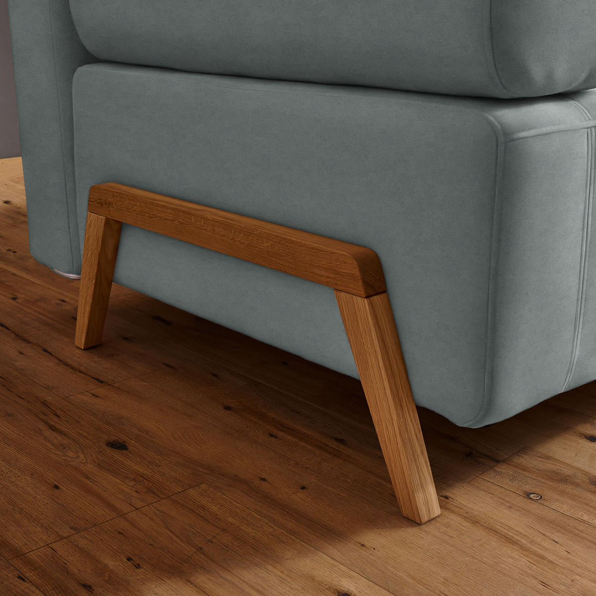 SCHLAFSOFA in Holz, Textil Grau  - Naturfarben/Grau, Design, Holz/Textil (211/88/102cm) - Niels Andersson