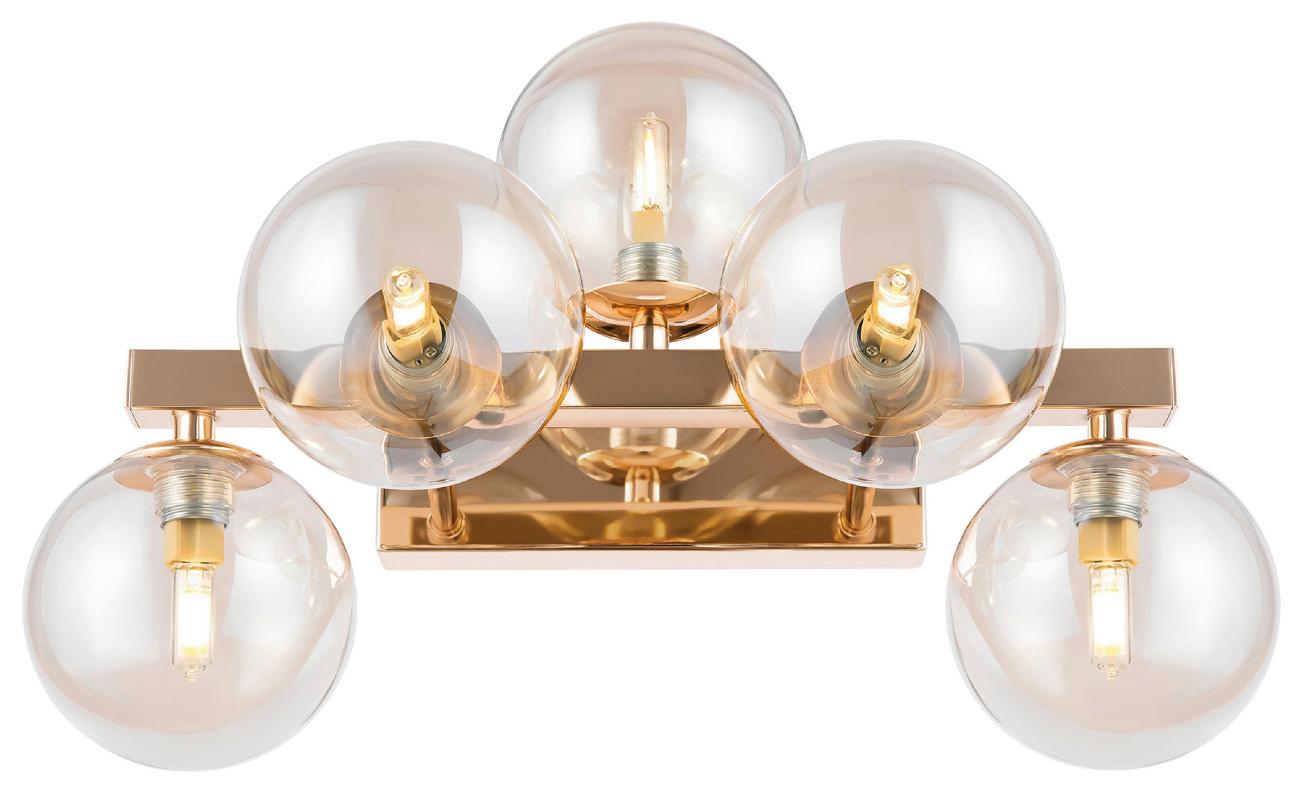 WANDLEUCHTE 23/24/38 cm   - Goldfarben, Trend, Glas/Metall (23/24/38cm)