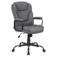 CHEFSESSEL Webstoff Grau, Schwarz Hochglanz  - Schwarz Hochglanz/Schwarz, MODERN, Textil/Metall (57/109/67cm) - MID.YOU