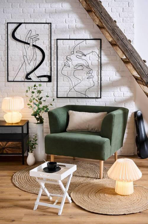 FALI DEKORÁCIÓ - fekete, Trend, fém (60/80cm) - Ambia Home