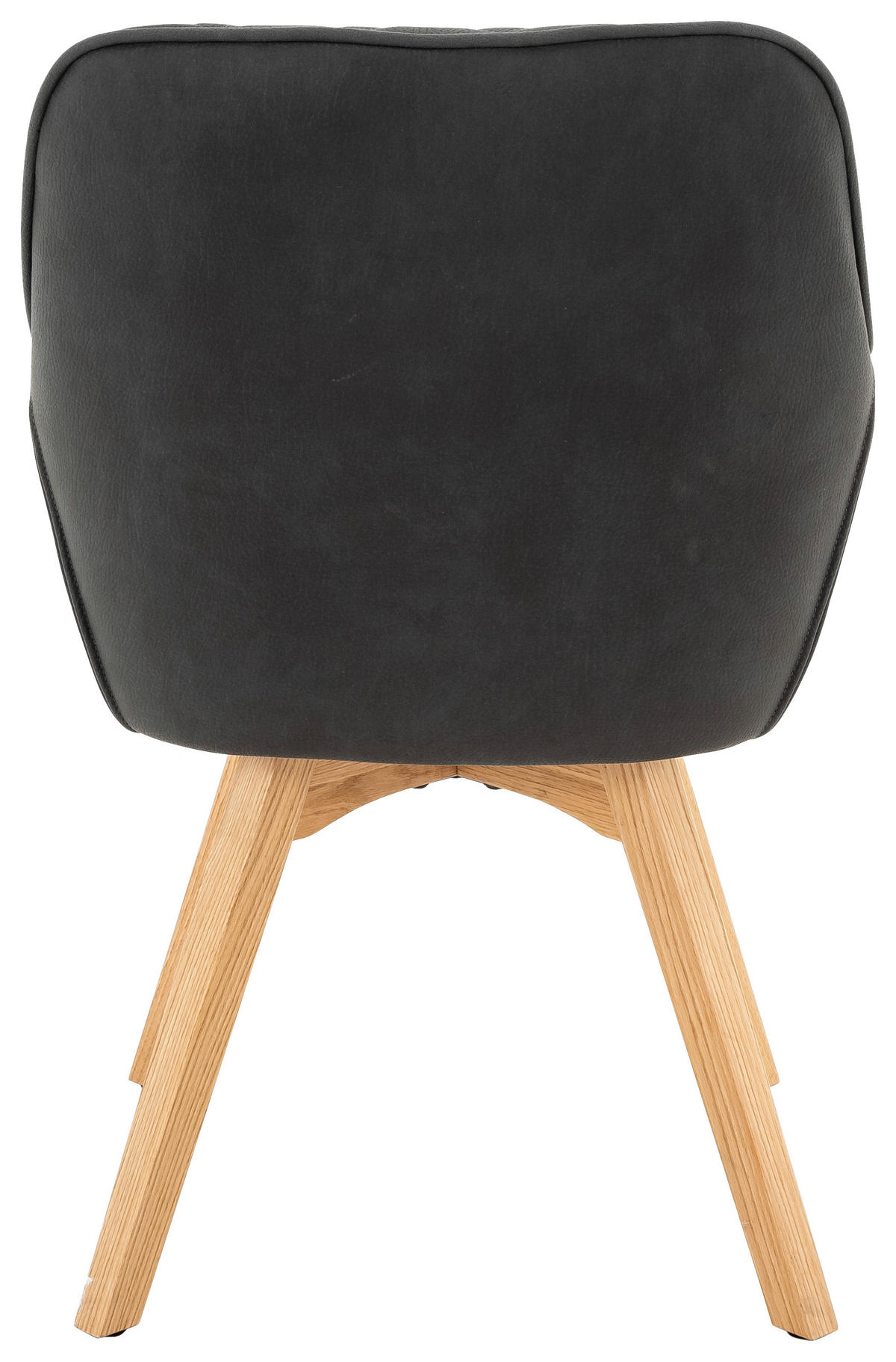 STOLIČKA S PODRÚČKAMI, mikrovlákno, sivá, farba duba - sivá/farba duba, Design, drevo/textil (57/91/64cm) - Xora
