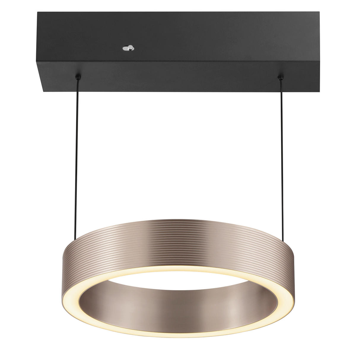 LED-PENDELLEUCHTE Axion 32/150/25 cm   - Schwarz/Braun, Design, Kunststoff/Metall (32/150/25cm) - Brilliant