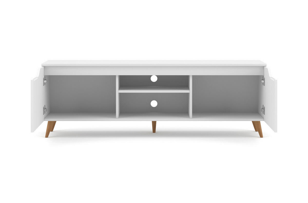 LOWBOARD  in 157/52/40 cm  - Buchefarben/Weiß, Design, Holzwerkstoff (157/52/40cm) - Livetastic