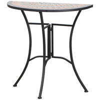 GARTENTISCH 70/35,5/71 cm Keramik formgebogen  - Multicolor/Schwarz, MODERN, Keramik/Metall (70/35,5/71cm) - Siena Garden