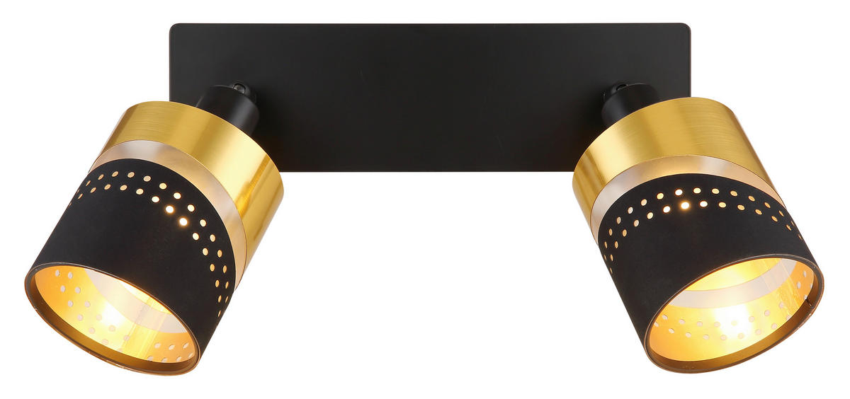 STRAHLER - Goldfarben/Schwarz, Basics, Kunststoff/Textil (25/9/20,5cm) - Globo