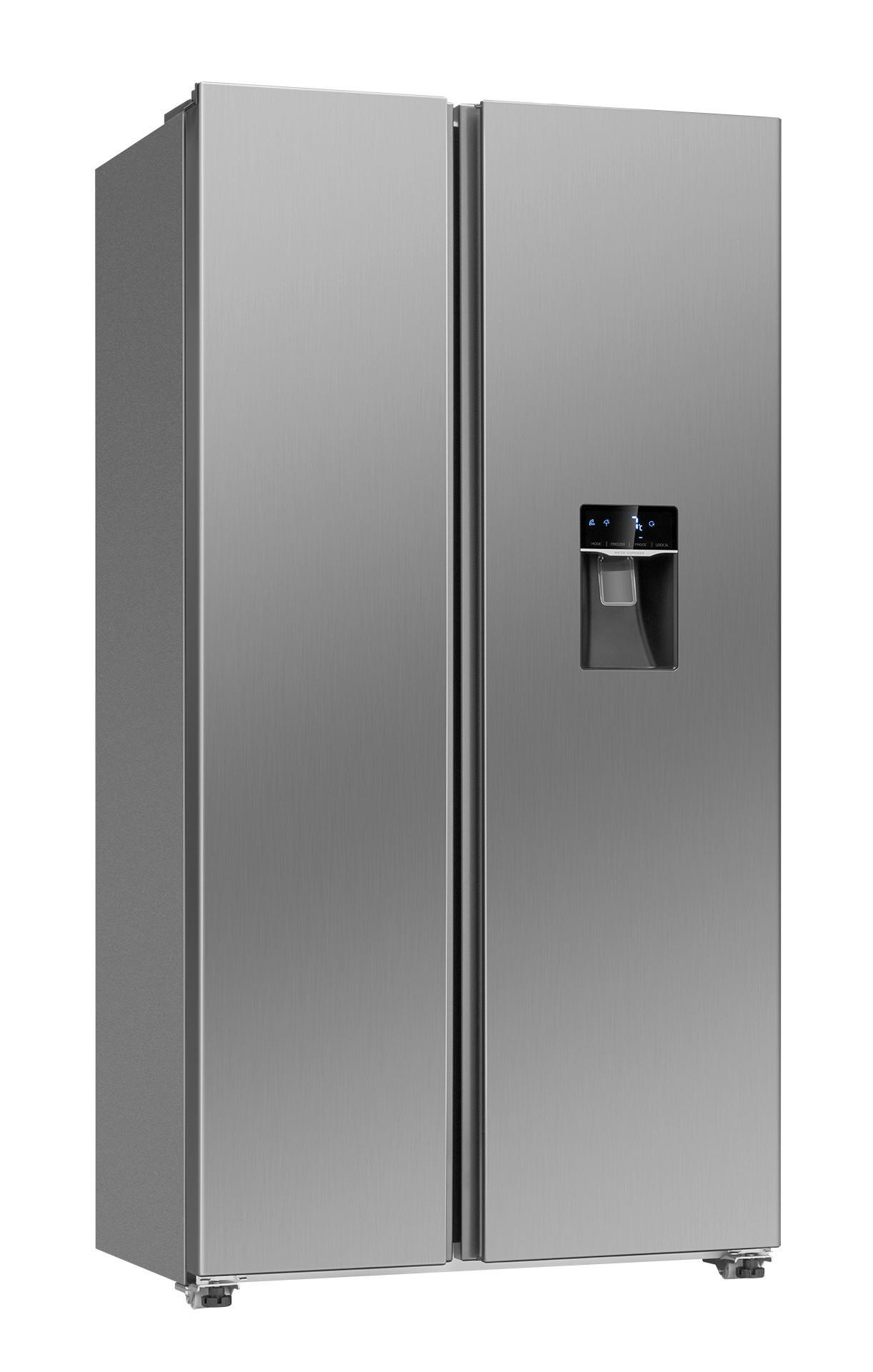 SIDE-BY-SIDE 90/177/59 cm SBS 7367  - Edelstahlfarben, Trend, Kunststoff (90/177/59cm) - Bomann