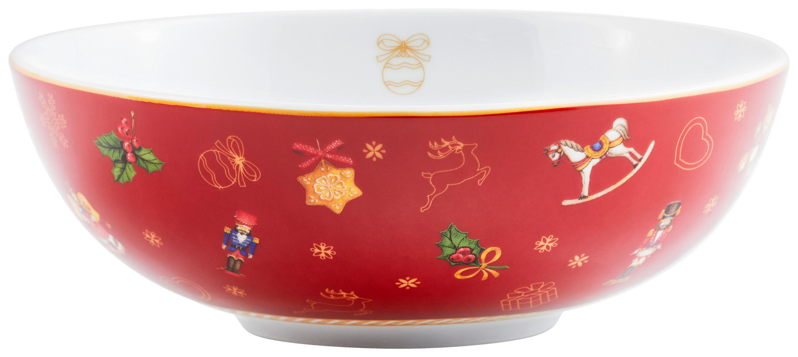 BOL PENTRU CEREALE  - roșu, Konventionell, ceramică (16/5,5cm) - X-Mas