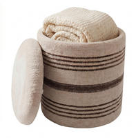 HOCKER Textil Beige  - Beige, Design, Textil (40/45/40cm) - Livetastic
