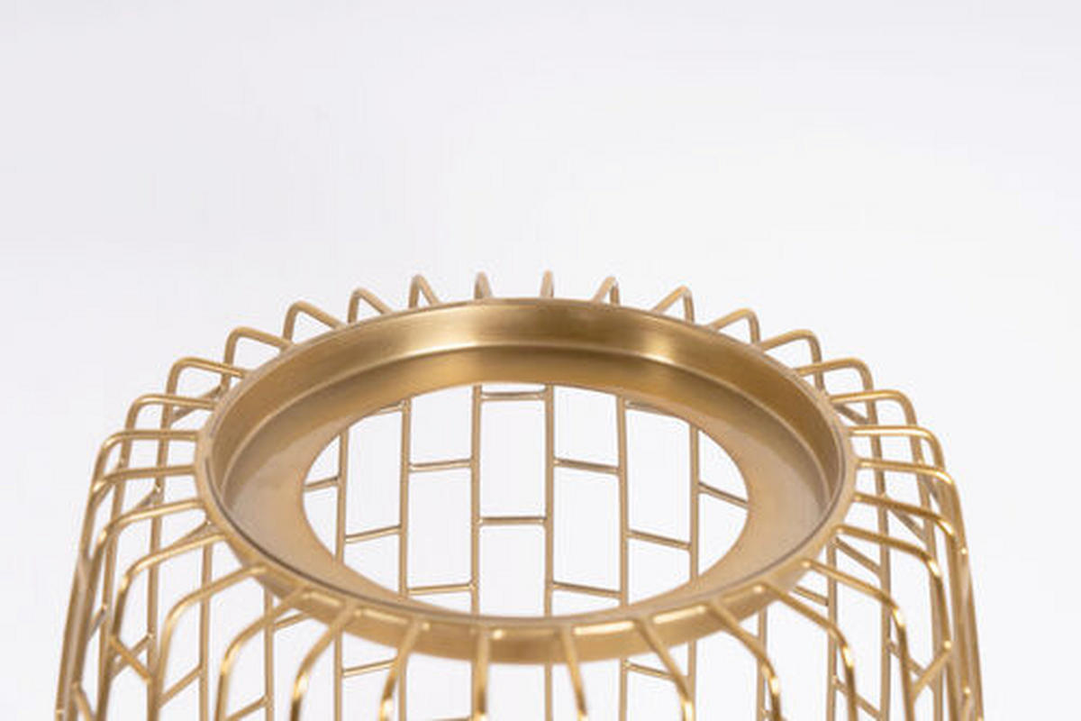 KERZENHALTER - Goldfarben, Design, Glas/Metall (28/73/28cm) - Kayoom