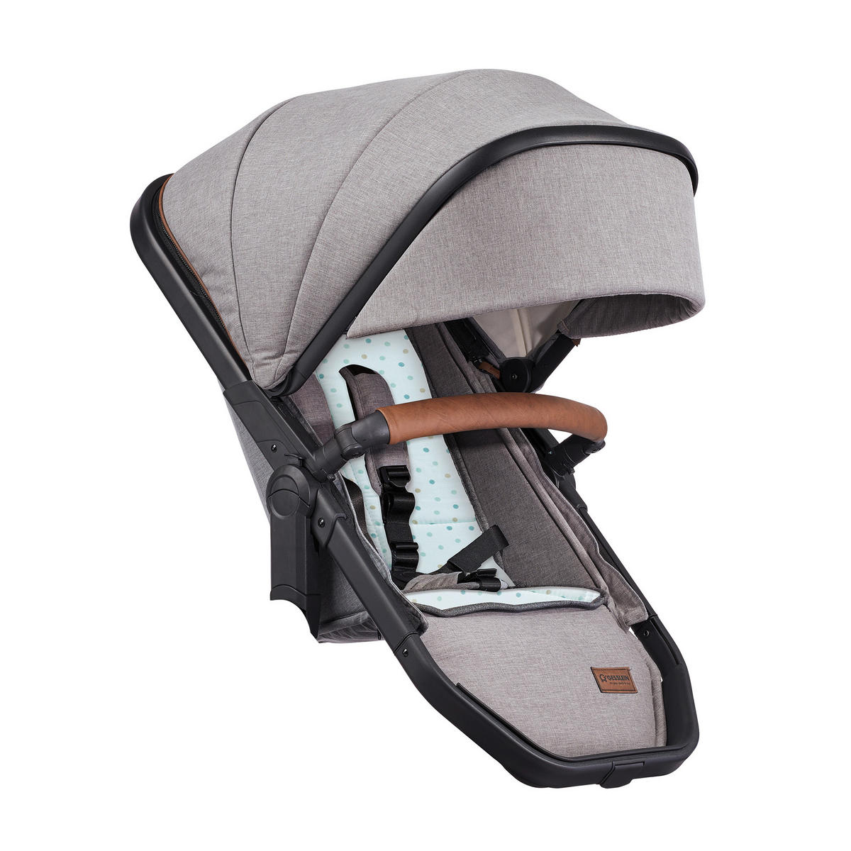 KINDERWAGENSET FX4 Life  - Hellgrau/Schwarz, Basics, Textil/Metall (57/129/100cm) - Gesslein