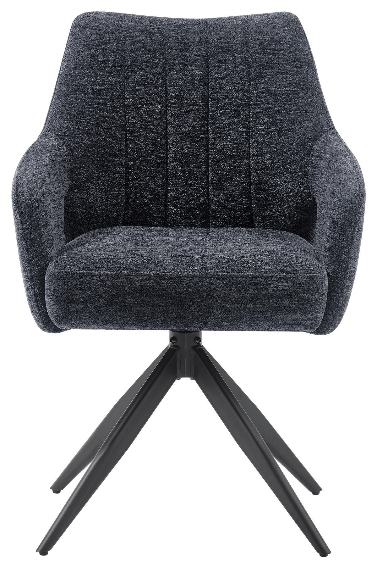 STOLICA S NASLONOM ZA RUKE  siva, crna  drvo, metal, tekstil      - siva/crna, Moderno, drvo/metal (57,5/85/62cm) - Livetastic