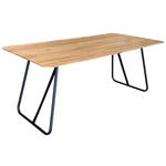 ESSTISCH Schwarz, Eichefarben rechteckig  in verschiedenen Größen erhältlich, Variantenauswahl  - Eichefarben/Schwarz, LIFESTYLE, Holz/Metall (160/90/75cm) - Linea Natura