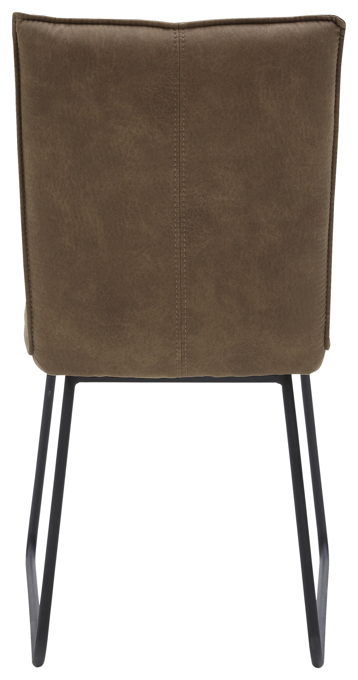 STUHL  in Mikrofaser Textil  - Schlammfarben/Schwarz, Design, Textil/Metall (47/87/62cm) - Valnatura