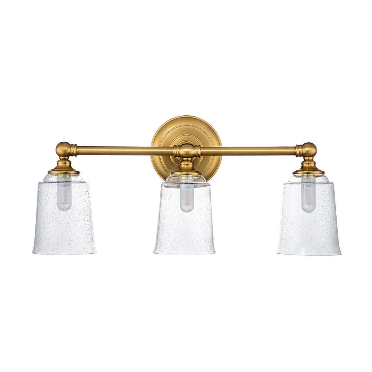 BADEZIMMER-WANDLEUCHTE - Messingfarben, Konventionell, Glas/Metall (53.3/24.8 /15.2cm) - Elstead Lighting