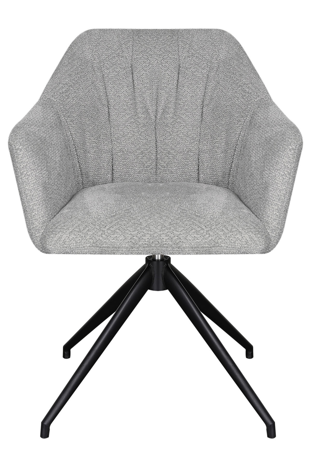 NASLANJAČ, kovina, tekstil siva, črna  - siva/črna, Design, kovina/tekstil (60/81/62cm) - Stylife