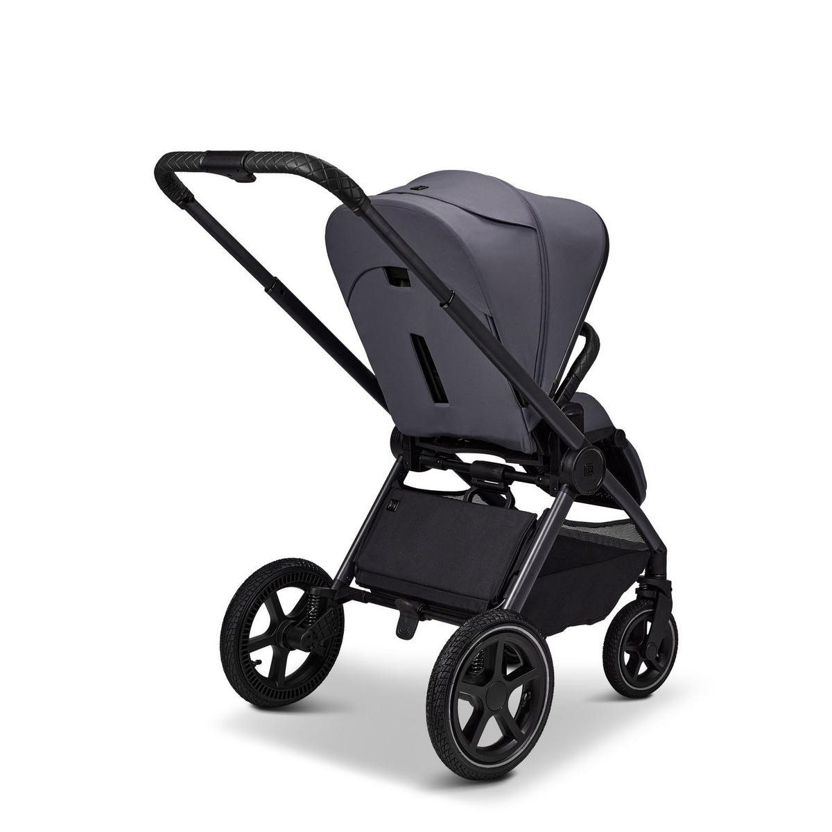 KINDERWAGENSET  GIO FOLD SET AIR  graphite  - Hellgrau/Grau, Basics, Textil/Metall (120/58/92cm) - Moon Edition
