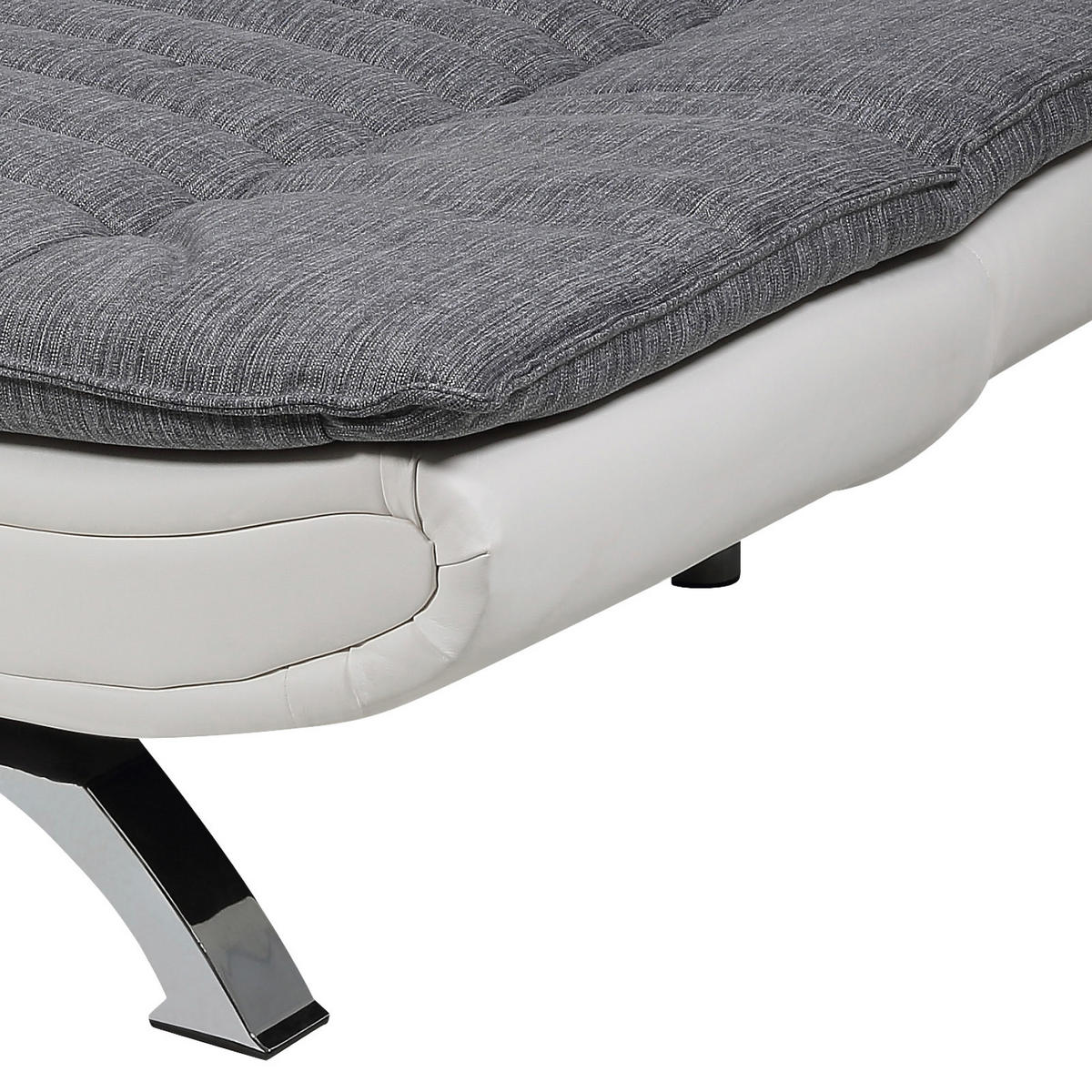 SCHLAFSOFA in Textil Grau, Weiss  - Chromfarben/Weiss, Design, Textil/Metall (196/91/98cm) - MID.YOU