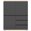 HIGHBOARD  in 100/121/42 cm  - Schwarz/Graphitfarben, MODERN, Holzwerkstoff (100/121/42cm) - Xora