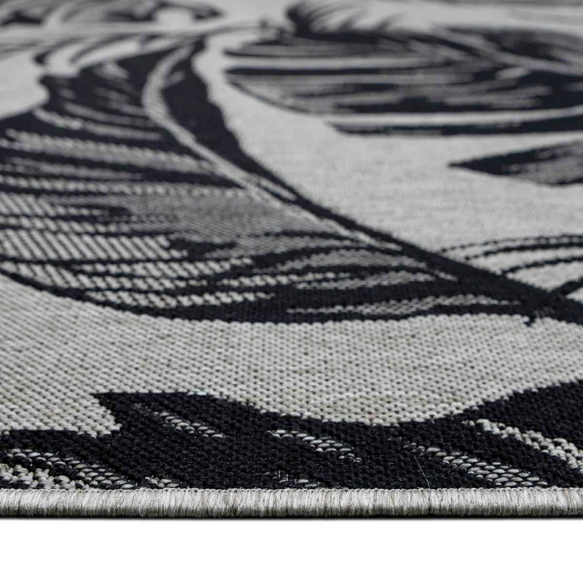 OUTDOORTEPPICH 80/150 cm Grau, Schwarz  - Schwarz/Grau, Design, Kunststoff (80/150cm) - Novel