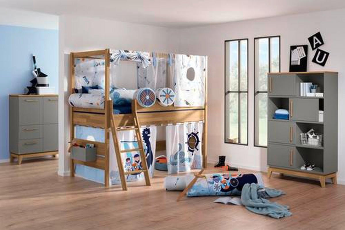 KLEIDERSCHRANK in Grau, Eichefarben  - Eichefarben/Grau, Modern, Holz/Holzwerkstoff (170,7/200/57,2cm) - Paidi