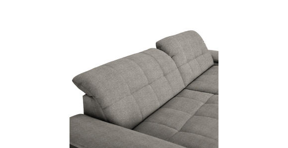 ECKSOFA  in Webstoff Grau  265/180 cm  - Schwarz/Grau, Design, Textil/Metall (265/180cm) - Carryhome