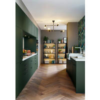 EINBAUKÜCHE SILVIA  - Dunkelgrün, Design, Holzwerkstoff - Novel