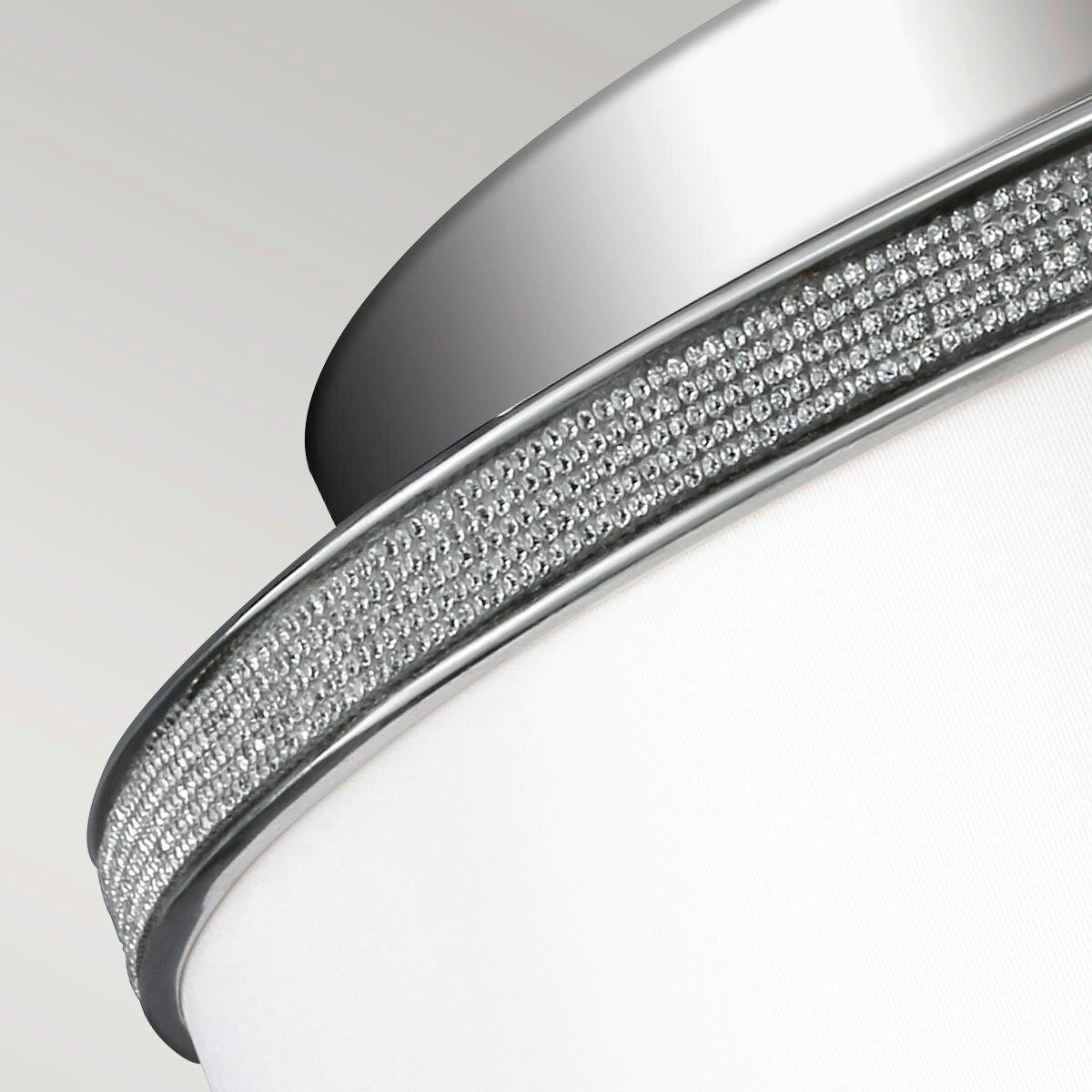 DECKENLEUCHTE Pave 33/17.4 cm   - Nickelfarben, KONVENTIONELL, Glas/Metall (33/17.4cm) - Elstead Lighting