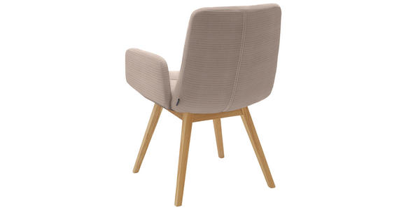 ARMLEHNSTUHL  in Cord  - Taupe/Naturfarben, Design, Holz/Textil (61/88/66cm) - Dieter Knoll