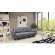 SCHLAFSOFA Webstoff Grau  - Buchefarben/Grau, KONVENTIONELL, Holz/Textil (220/90/95cm) - Carryhome
