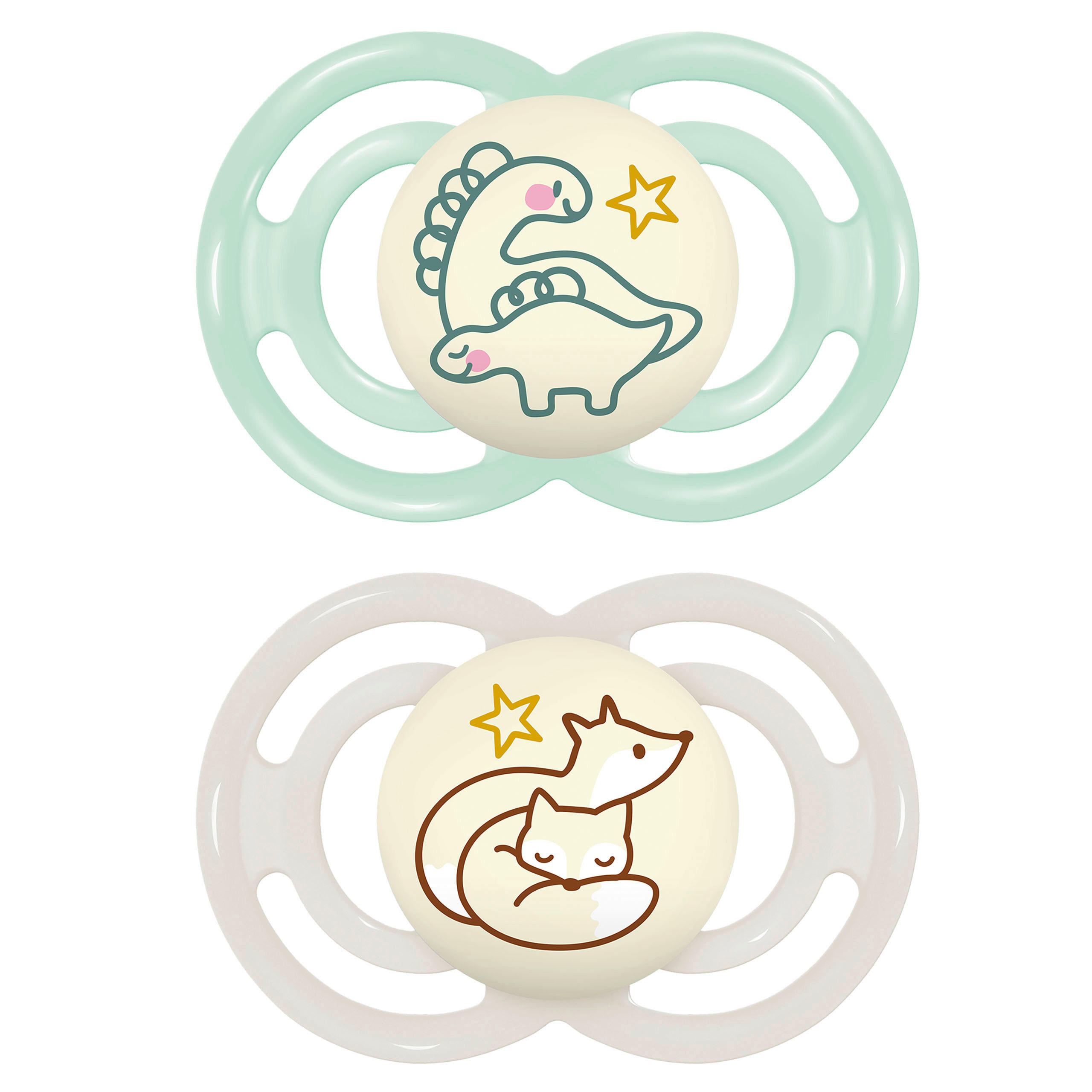 SCHNULLER 16+ Monat(e)  - Blau/Gelb, Basics, Kunststoff (8,9/14,5/4,7cm) - MAM