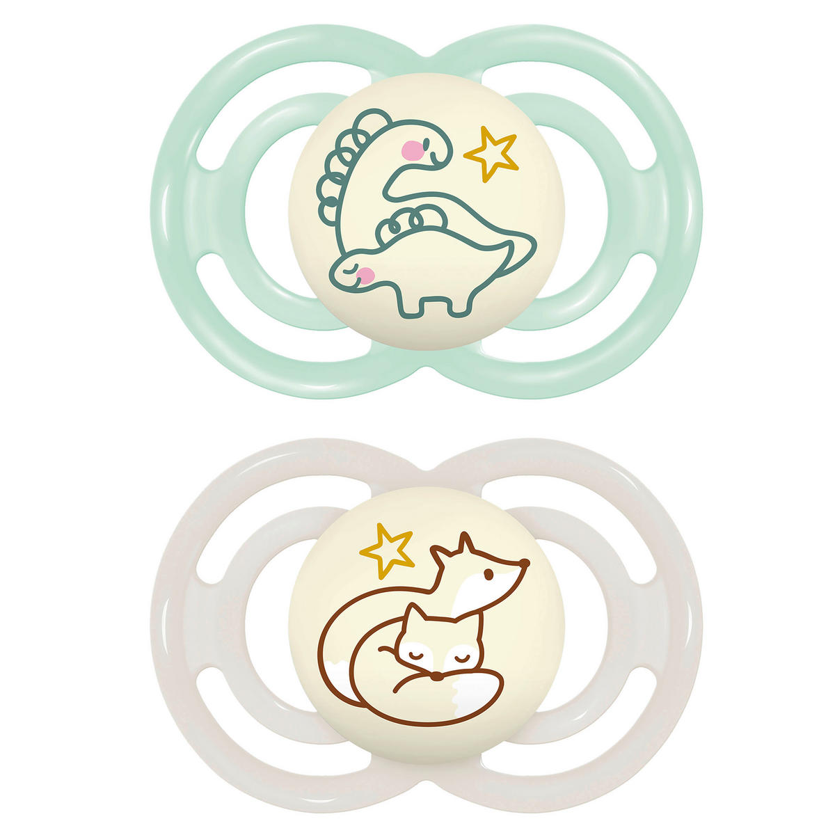 SCHNULLER 6 Monat(e)  - Blau/Gelb, Basics, Kunststoff (8,9/14,5/4,7cm) - MAM