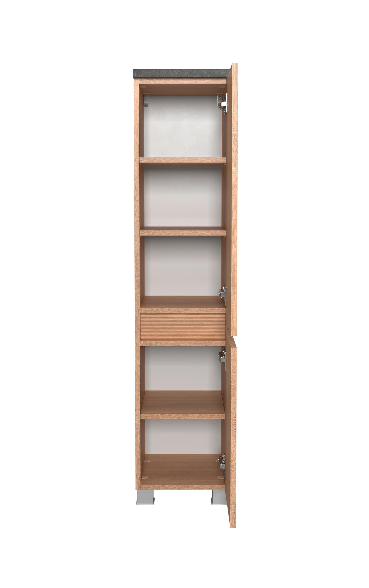 MIDISCHRANK 30/131/35 cm  - Sandfarben/Eichefarben, KONVENTIONELL, Holzwerkstoff/Kunststoff (30/131/35cm) - Xora