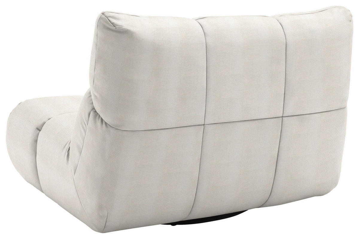 SESSEL Feincord Weiss  - Weiss/Schwarz, Design, Kunststoff/Textil (112/85/108cm) - Pure Home Lifestyle
